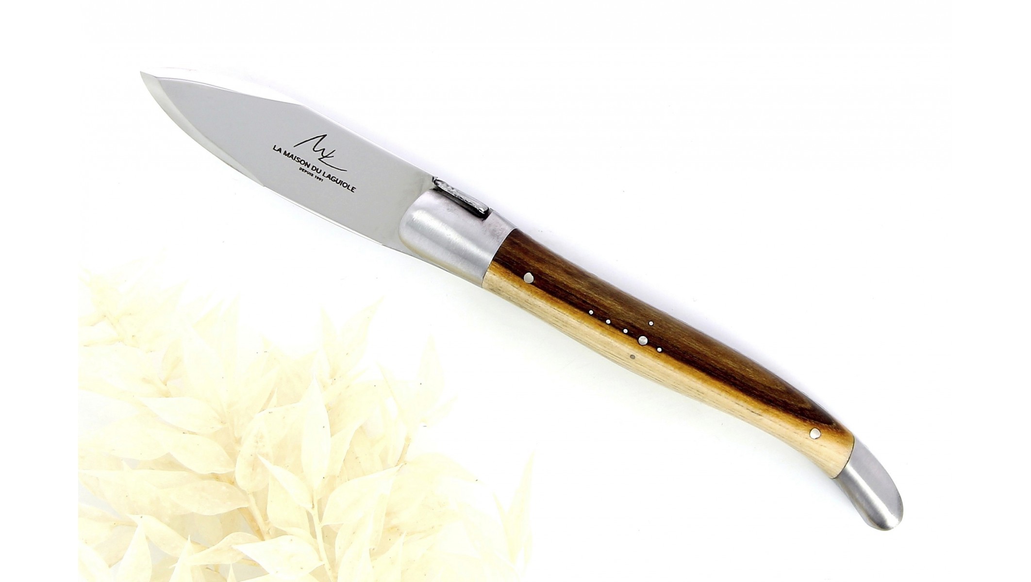 couteau à huitre laguiole en bois fabriqué en france avec étui